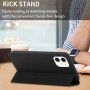 Mágneses flip cover tok iPhone 12 mini - fekete