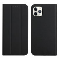 Mágneses flip cover tok iPhone 12 / 12 Pro - fekete