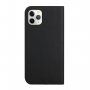 Mágneses flip cover tok iPhone 12 / 12 Pro - fekete