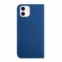 Mágneses flip cover tok iPhone 12 mini - királykék