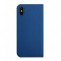 Mágneses flip cover tok iPhone X / XS - királykék