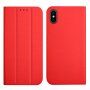 Mágneses flip cover tok iPhone X / XS - piros