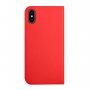 Mágneses flip cover tok iPhone X / XS - piros