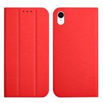 Mágneses flip cover tok iPhone XR - piros
