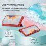 Mágneses flip cover tok iPhone XR - piros