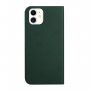 Mágneses flip cover tok iPhone 12 mini - zöld