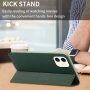 Mágneses flip cover tok iPhone 11 - zöld