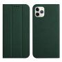 Mágneses flip cover tok iPhone 11 Pro - sötétzöld