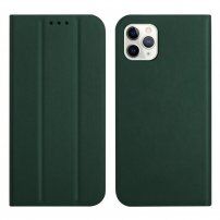 Mágneses flip cover tok iPhone 11 Pro - sötétzöld