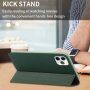 Mágneses flip cover tok iPhone 11 Pro Max - sötétzöld