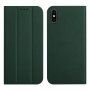 Mágneses flip cover tok iPhone X / XS - zöld