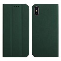 Mágneses flip cover tok iPhone X / XS - zöld