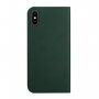 Mágneses flip cover tok iPhone X / XS - zöld