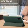 Mágneses flip cover tok iPhone XS Max - zöld
