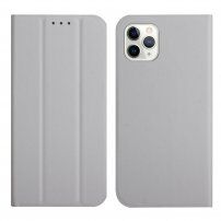 Mágneses flip cover tok iPhone 12 / 12 Pro - szürke