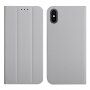 Mágneses flip cover tok iPhone X / XS - szürke