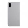 Mágneses flip cover tok iPhone X / XS - szürke