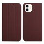 Mágneses flip cover tok iPhone 12 mini - barna