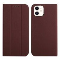 Mágneses flip cover tok iPhone 12 mini - barna