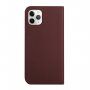 Mágneses flip cover tok iPhone 12 / 12 Pro - barna