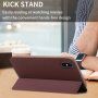 Mágneses flip cover tok iPhone X / XS - barna
