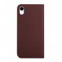 Mágneses flip cover tok iPhone XR - barna