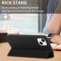 Mágneses flip cover tok iPhone 13 - fekete