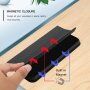 Mágneses flip cover tok iPhone 13 Pro - fekete