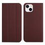 Mágneses flip cover tok iPhone 13 mini - barna