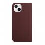 Mágneses flip cover tok iPhone 13 mini - barna