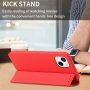 Mágneses flip cover tok iPhone 13 - piros