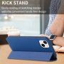 Mágneses flip cover tok iPhone 13 mini - királykék