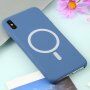 Szilikon tok Magsafe töltéstámogatással - iPhone X / XS - kék