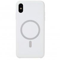 Szilikon tok Magsafe töltéstámogatással - iPhone X / XS - fehér