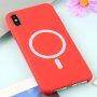 Szilikon tok Magsafe töltéstámogatással - iPhone XR - piros