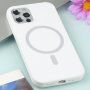 Szilikon tok Magsafe töltéstámogatással - iPhone 11 Pro Max - fehér