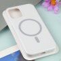 Szilikon tok Magsafe töltéstámogatással - iPhone 12 Pro Max - fehér