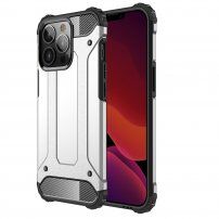 Szuper tartós "Armor" tok iPhone 13 Pro Max - ezüst