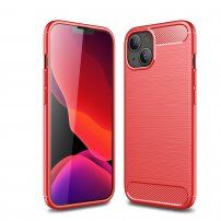 Tartós tok csiszolt textúrával iPhone 13 mini - piros