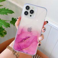 Tartós karcálló márvány mintás tok - iPhone 13 Pro Max - lila