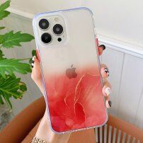Tartós karcálló márvány mintás tok - iPhone 13 Pro Max - piros