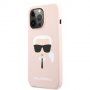 Karl Lagerfeld Karl Head szilikon tok - iPhone 13 Pro Max - világas rózsaszín