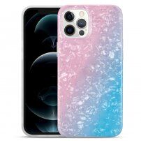 Ütésálló tok színes és mintás felülettel - iPhone 11 Pro Max - rózsaszín-kék