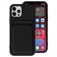 Tok kártyatartóval - iPhone 13 Pro Max - fekete