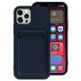 Tok kártyatartóval - iPhone 13 Pro Max - sötétkék
