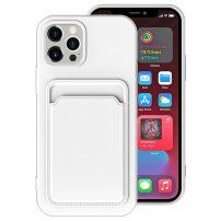Tok kártyatartóval - iPhone 12 - fehér