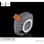 HOCO hordozható Bluetooth hangszóró textil felülettel Apple készülékekhez - szürke