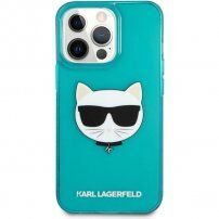 Karl Lagerfeld Choupette Head tok - iPhone 13 Pro Max - türkizkék