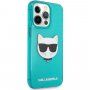 Karl Lagerfeld Choupette Head tok - iPhone 13 Pro Max - türkizkék