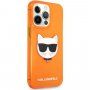 Karl Lagerfeld Choupette Head tok - iPhone 13 Pro Max - narancssárga
